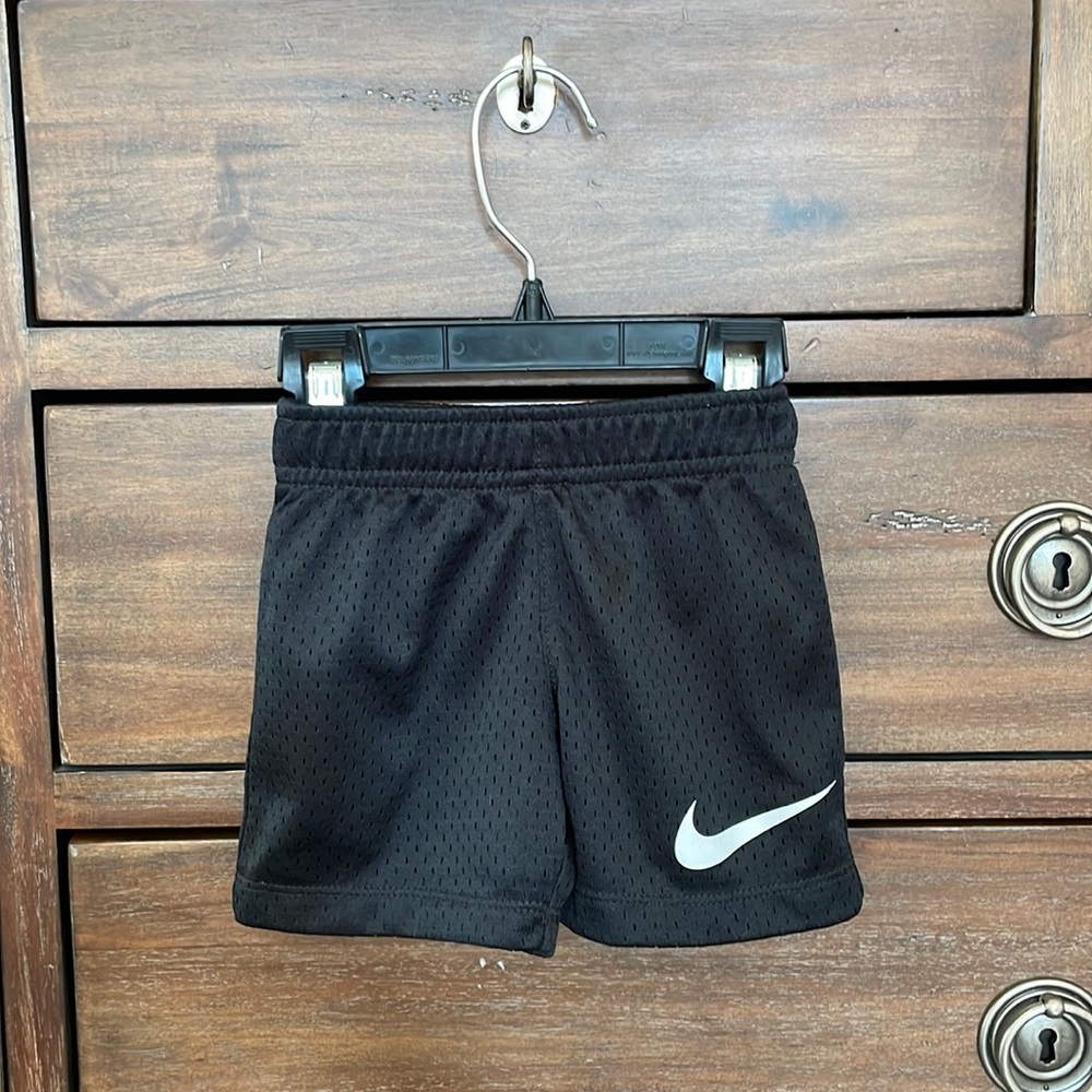 Black Mesh Nike Toddler Shorts. Size 12M.